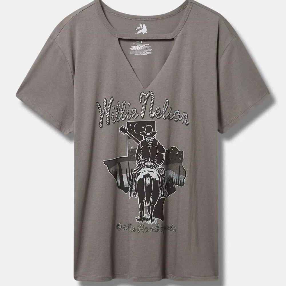 ❤️NWT TORRID BAND TEE - WILLIE NELSON COUNTRY MUSIC ICON - PLUS SIZE